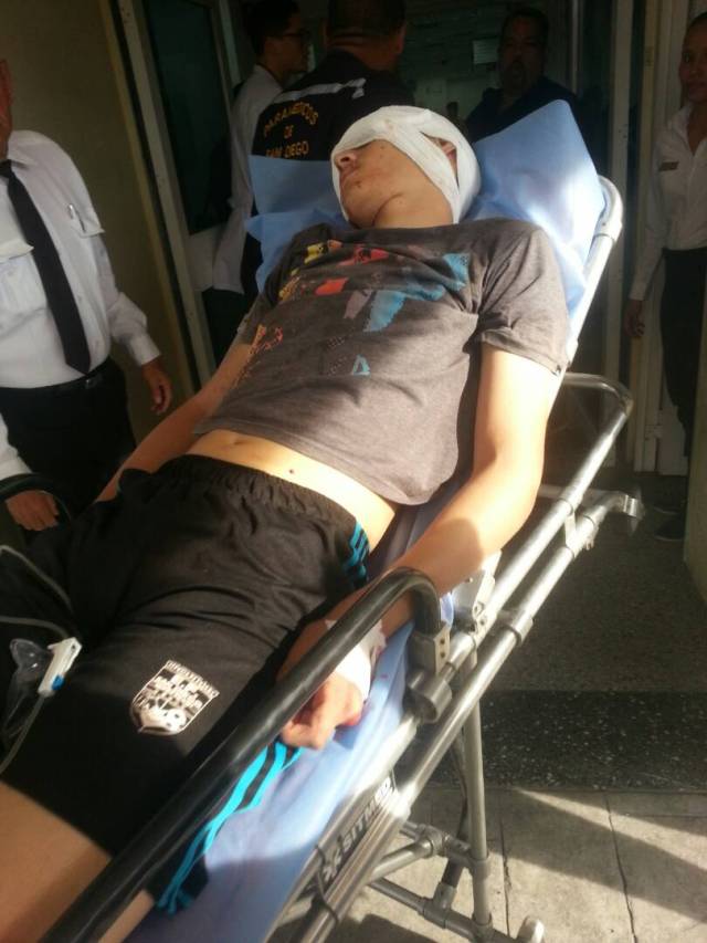  Luis Espino a de 16 años heridos por perdigón en Los Tulipanes. Foto: @DouglasJimenez