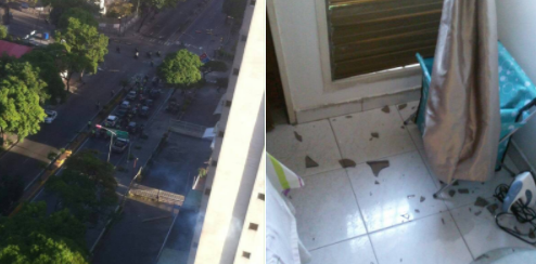 Vecinos denunciaron el lanzamiento de lacrimógenas contra los edificios. Foto: @RedLaUrbina