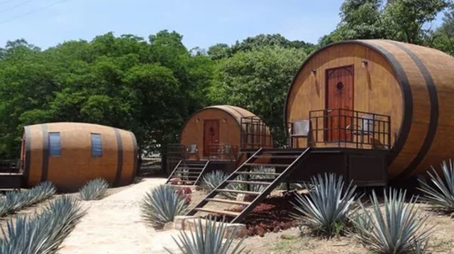 El extraño hotel de México en el que se puede dormir en barricas de tequila (Fotos)