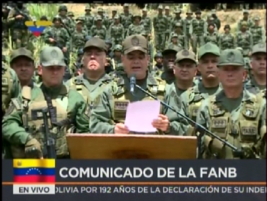 Fuerza Armada se pronuncia sobre lo ocurrido en el Fuerte Paramacay