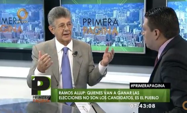 Henry Ramos Allup, diputado de AD ante la AN // Foto captura tv