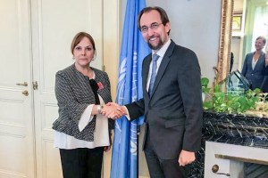 Mitzy de Ledezma con Alto Comisionado de la ONU: Hay que hacer respetar las resoluciones