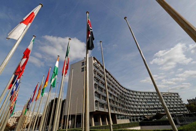 A general view shows the headquarters of the United Nations Educational, Scientific and Cultural Organization (UNESCO) in Paris, France, October 4, 2017. Picture taken October 4, 2017.   REUTERS/Philippe Wojazer