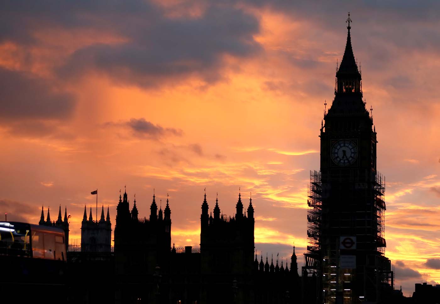 Un espectacular atardecer en Londres (fotos)