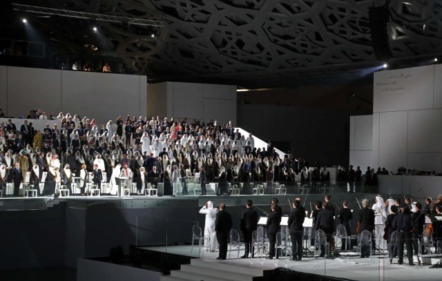 A general view shows part of the Louvre Abu Dhabi Museum designed by French architect Jean Nouvel during its inauguration in Abu Dhabi, UAE, November 8, 2017. REUTERS/Ludovic Marin/Pool RESTRICTED TO EDITORIAL USE - MANDATORY MENTION OF THE ARTIST UPON PUBLICATION - TO ILLUSTRATE THE EVENT AS SPECIFIED IN THE CAPTION