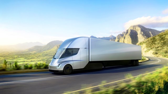 Undated handout image of the Tesla Semi