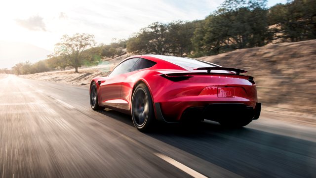 Tesla Roadster 2 is shown in this undated handout photo, during a presentation in Hawthorne, California