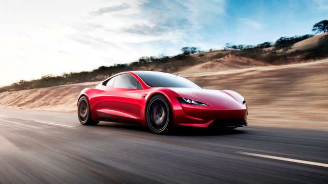 Tesla Roadster 2 is shown in this undated handout photo, during a presentation in Hawthorne, California