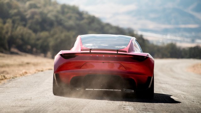 Tesla Roadster 2 is shown in this undated handout photo, during a presentation in Hawthorne, California