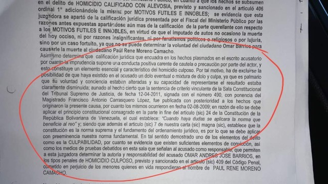 ESCÁNDALO EN SENTENCIA DE PAÚL MORENO