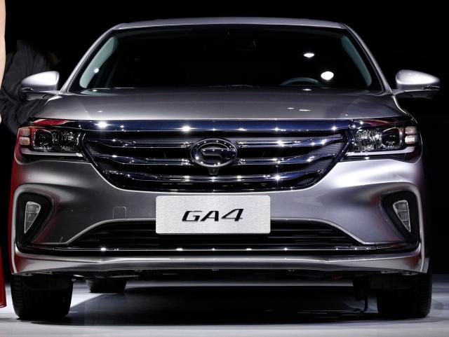 The 2019 GAC GA4 sedan is displayed at the North American International Auto Show in Detroit, Michigan, U.S., January 15, 2018. REUTERS/Brendan McDermid