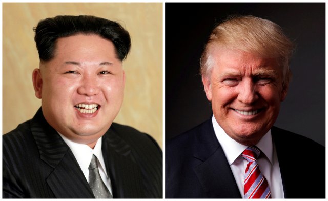 Una ilustración muestra una foto de la Agencia Central de Noticias Coreana (KCNA) de Kim Jong Un lanzado el 10 de mayo de 2016, y Donald Trump posando para una foto en Nueva York, EEUU, 17 de mayo de 2016. REUTERS / KCNA handout via Reuters / Foto de archivo y REUTERS / Lucas Jackson