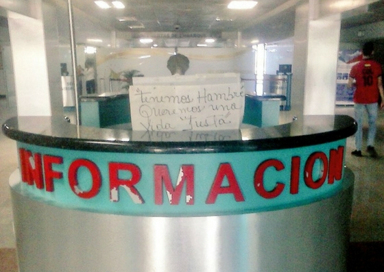 “Tenemos hambre” el dramático aviso en el aeropuerto de Porlamar (FOTO)