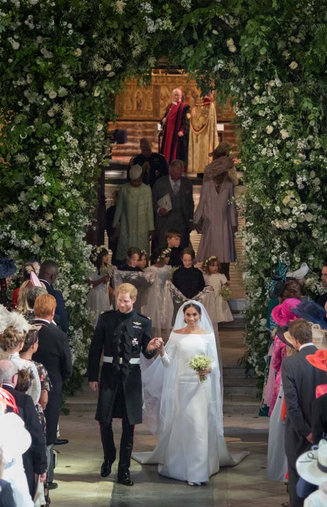 Prince Harry and Meghan Markle leave St George's Chapel at Windsor Castle after their wedding in Windsor, Britain, May 19, 2018. Dominic Lipinski/Pool via REUTERS