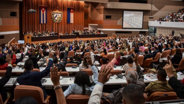 una sesión parlamentaria de la Asamblea Nacional del Poder Popular celebrada el pasado 19 de abril de 2018.