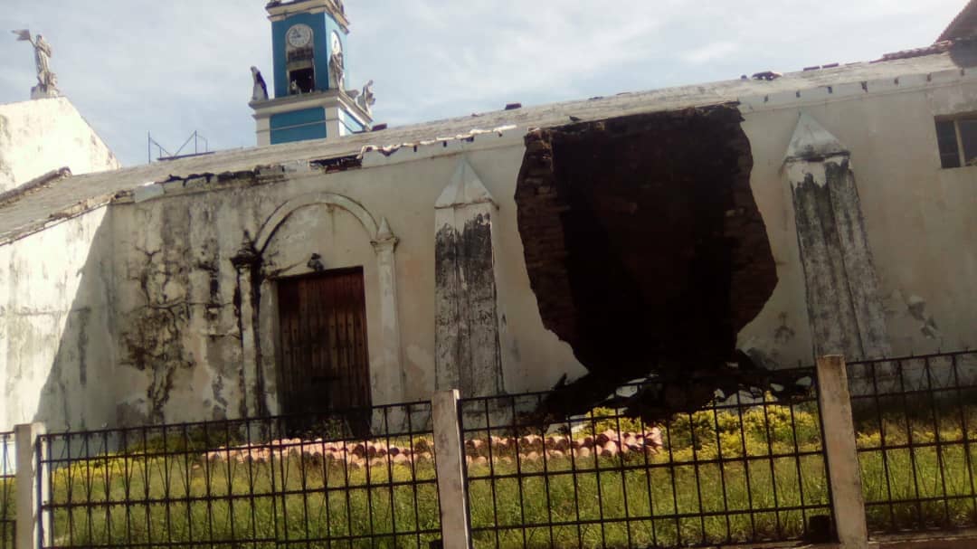 Una de las iglesias más antiguas de Venezuela sufrió daños tras fuertes lluvias en Aragua (FOTOS)