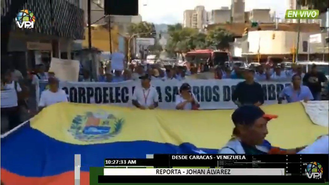 Trabajadores públicos marchan en la avenida Baralt en rechazo a tabulador salarial #12Sep