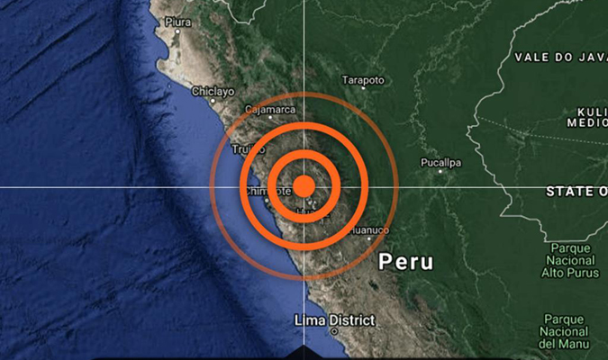 Sismo de magnitud 5,5 sacude la costa de Perú
