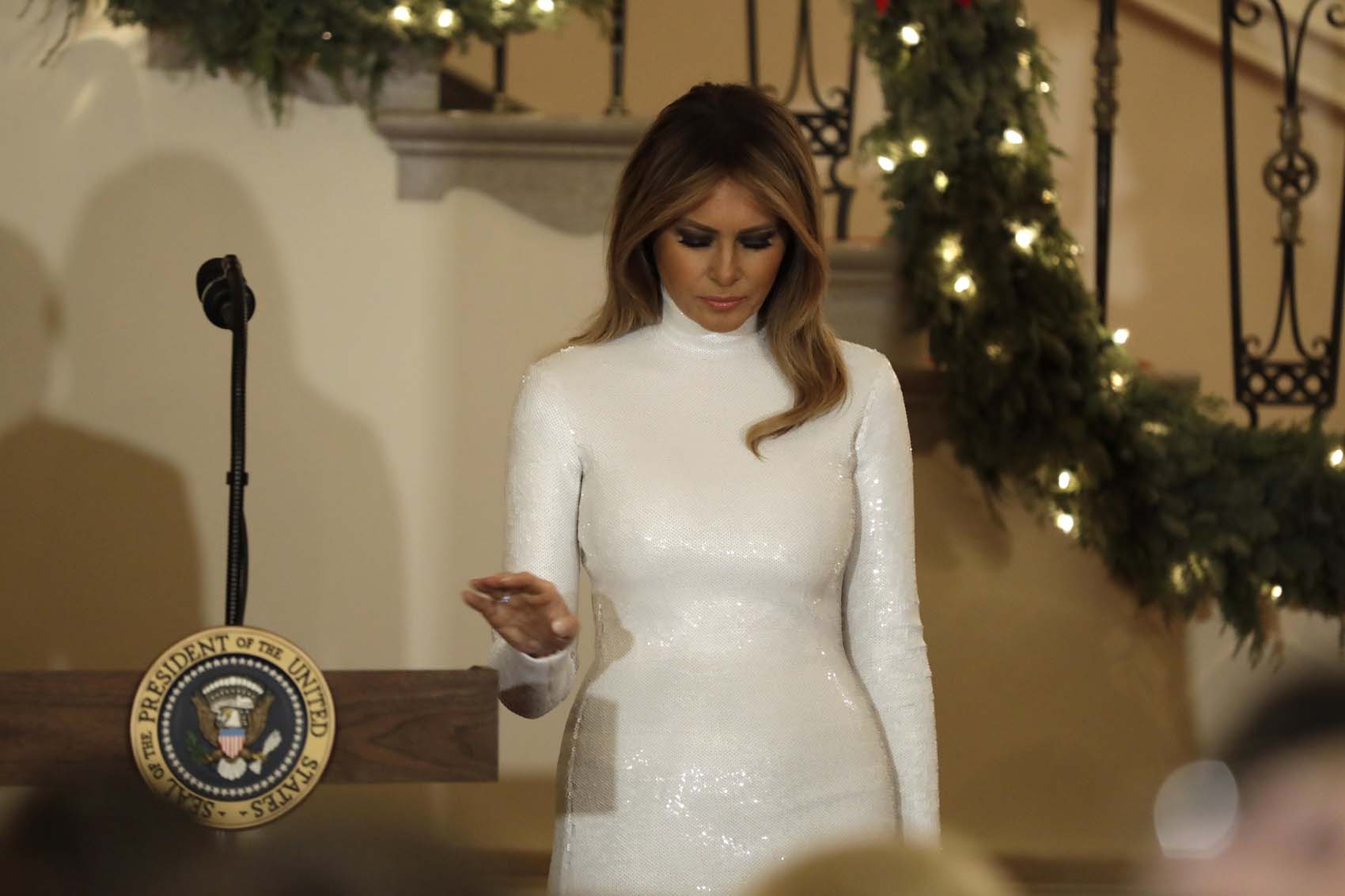 El impactante vestido de Melania Trump (FOTOS)
