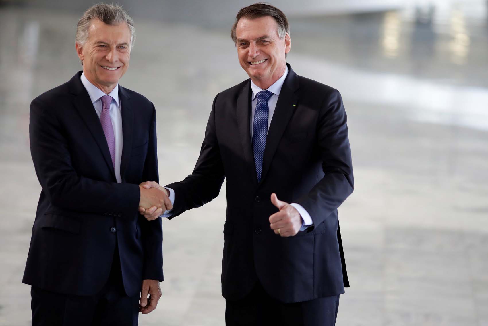Bolsonaro recibe a Macri en el palacio presidencial de Planalto (Fotos)