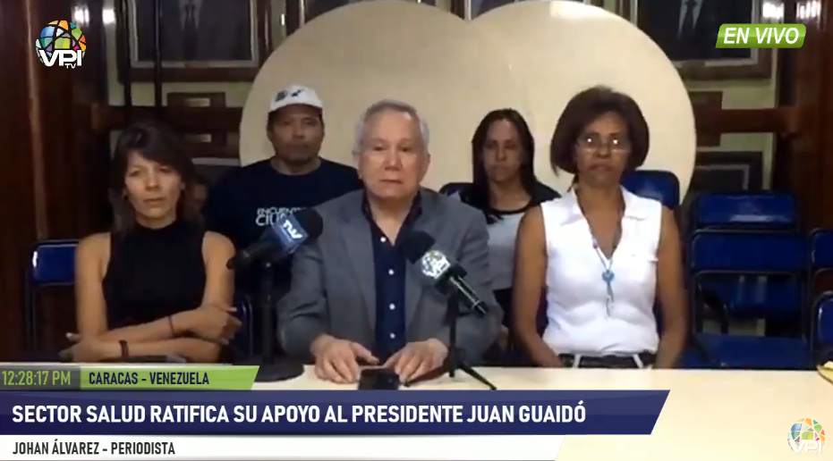 Sector salud respalda a Guaidó y exige la colaboración de la Fanb para la ayuda humanitaria (video)