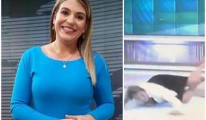 Periodista de VTV respondió las críticas tras su caída en vivo, pero te hará reír aún más con su mensaje