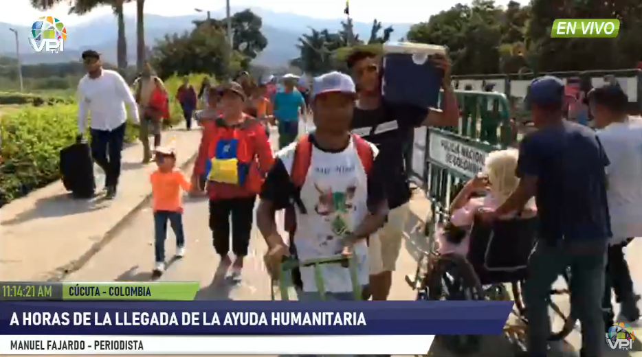 Así se reporta el paso fronterizo en Cúcuta ante la posible llegada de la ayuda humanitaria #7Feb (video)