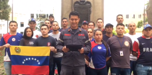 Bomberos venezolanos exiliados en Perú reiteran su apoyo a Juan Guaidó