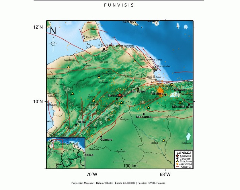 Sismo de magnitud 3.3 se registró en Barquisimeto