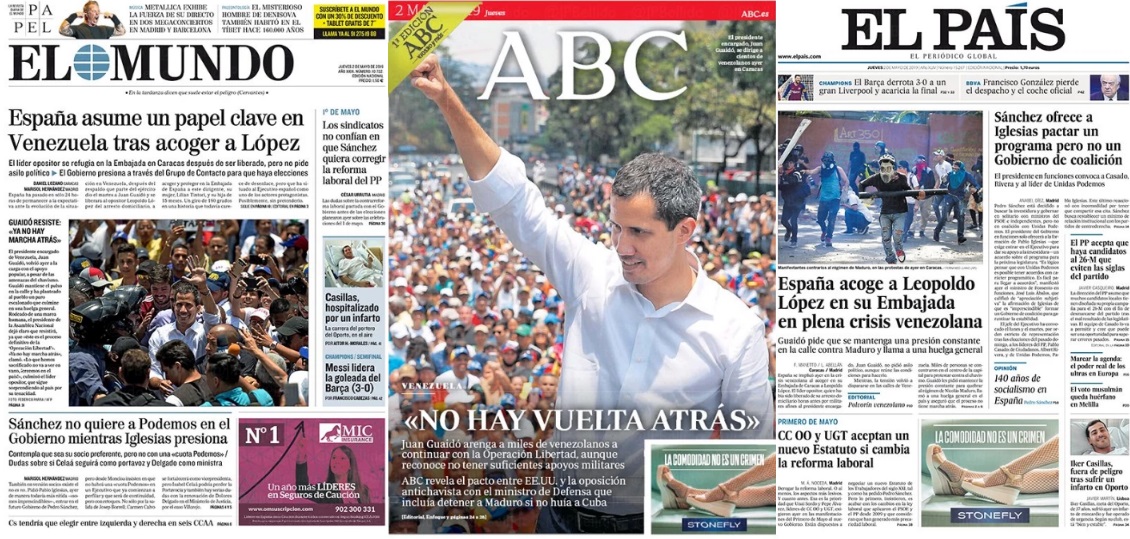 “No hay vuelta atrás”, así reseñó la prensa internacional la crisis en Venezuela