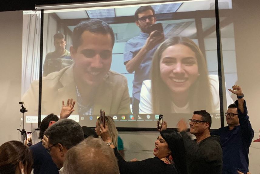 Guaidó y su esposa conversan con influencers y artistas venezolanos en Miami (Video)