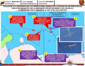 Fuerza Armada denunció que un avión de inteligencia de EEUU violó el espacio aéreo venezolano