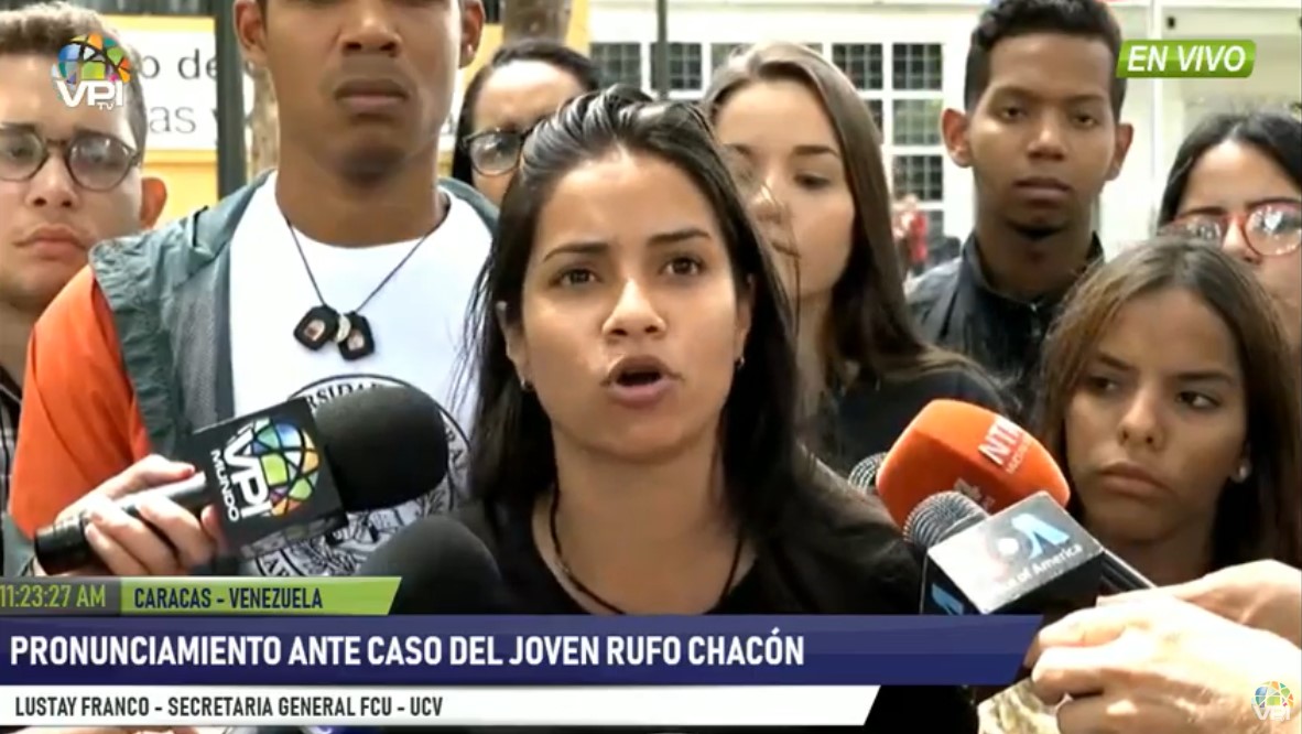 Estudiantes de la UCV exigen una investigación exhaustiva sobre el caso de Rufo Chacón