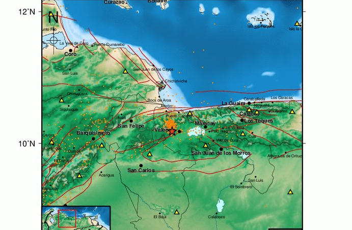 Sismo de magnitud 2.5 se registró en Valencia este #7Jul