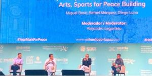 Miguel Bosé, Rafa Márquez y Diego Luna pidieron apoyo para construir la paz mundial