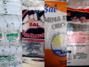 Declaran cuatro marcas de sal no aptas para el consumo