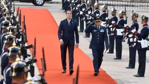 En VIDEO: Guaidó fue recibido con honores a su llegada a la Casa de Nariño en Bogotá