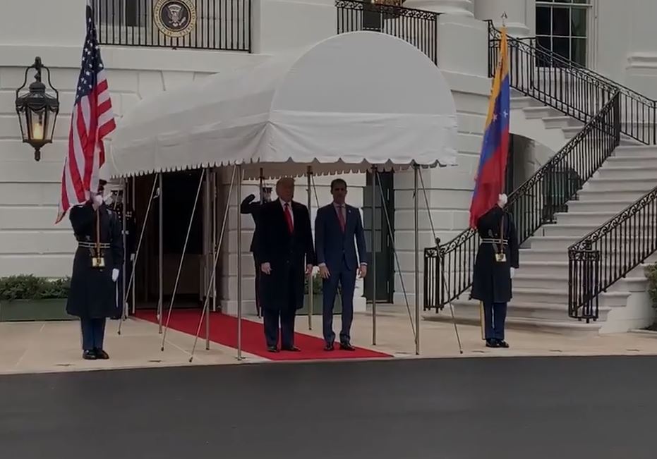 EN VIDEO: Juan Guaidó es recibido por Donald Trump en la Casa Blanca