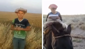 Niño argentino sube un cerro a caballo todos los días para tener Internet y ver clases (VIDEO)