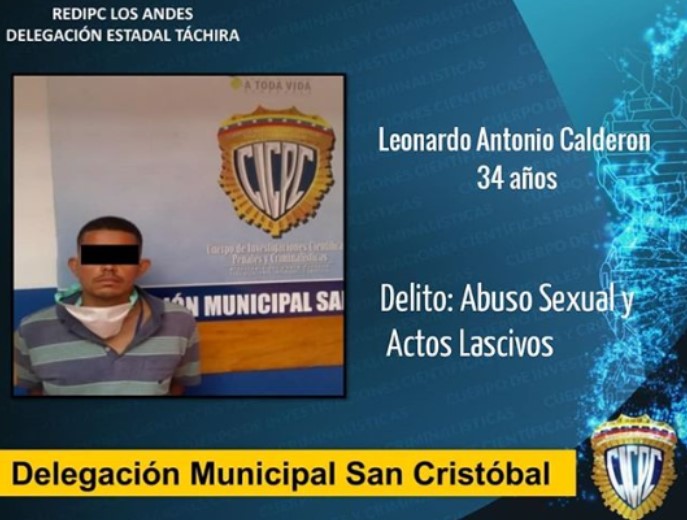 Detienen a hombre por abuso sexual y actos lascivos contra niñas de 9 y 11 años en Táchira