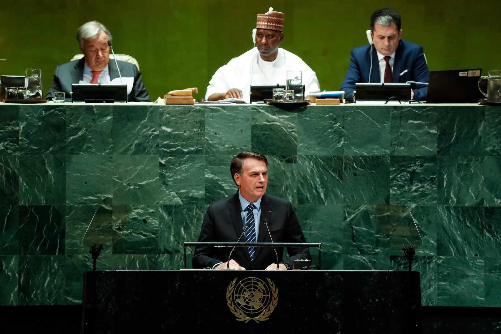 Bolsonaro denuncia en la ONU brutal campaña contra su política ambiental