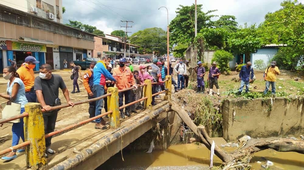 Al menos 50 familias quedaron damnificadas en Cúa tras las fuertes lluvias