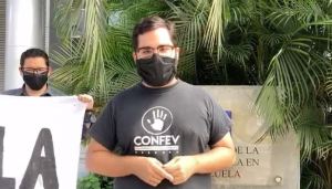 EN VIDEO: Estudiantes de la UCV protestaron contra Borrell en la sede de la UE