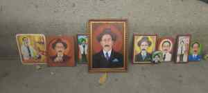 Pintor trujillano trajo sus pinturas del Dr. José Gregorio Hernández con motivo de su exhumación (Fotos y video)