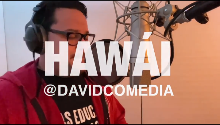 David Comedia interpretó  “Hawái” con voces animadas y a Maluma le encantó