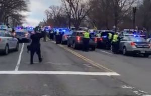 Video: Más de una docena de patrullas acudieron a las inmediaciones del Capitolio