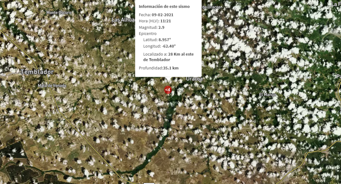 Sismo de magnitud 2.9 se registró en Temblador #9Feb