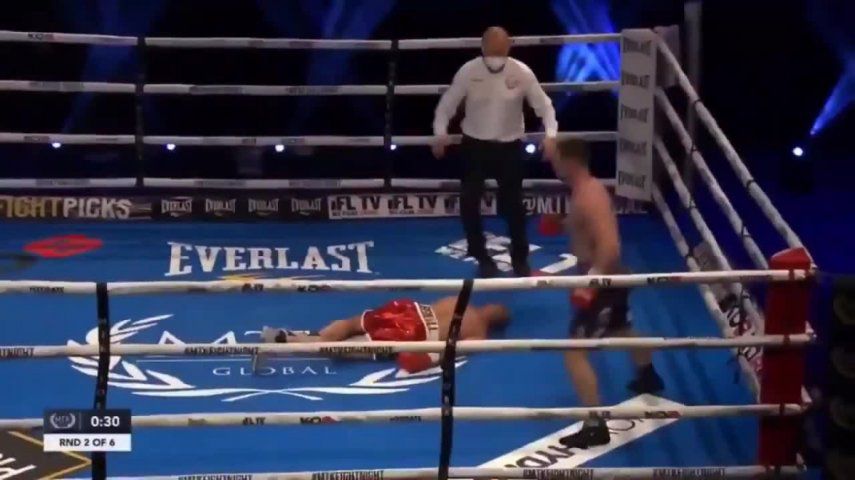 Escalofriante nocaut en el boxeo: Pierce O’Leary conectó un gancho que dejó inconsciente a su rival (VIDEO)