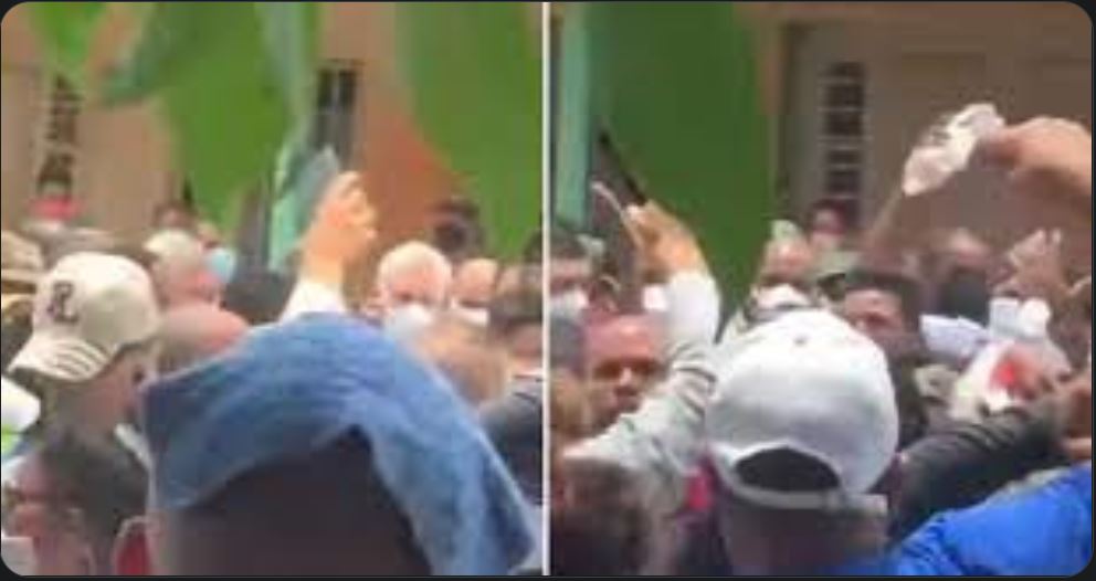 Cubanos lanzaron objetos a Díaz-Canel en San Antonio de los Baños (Video)