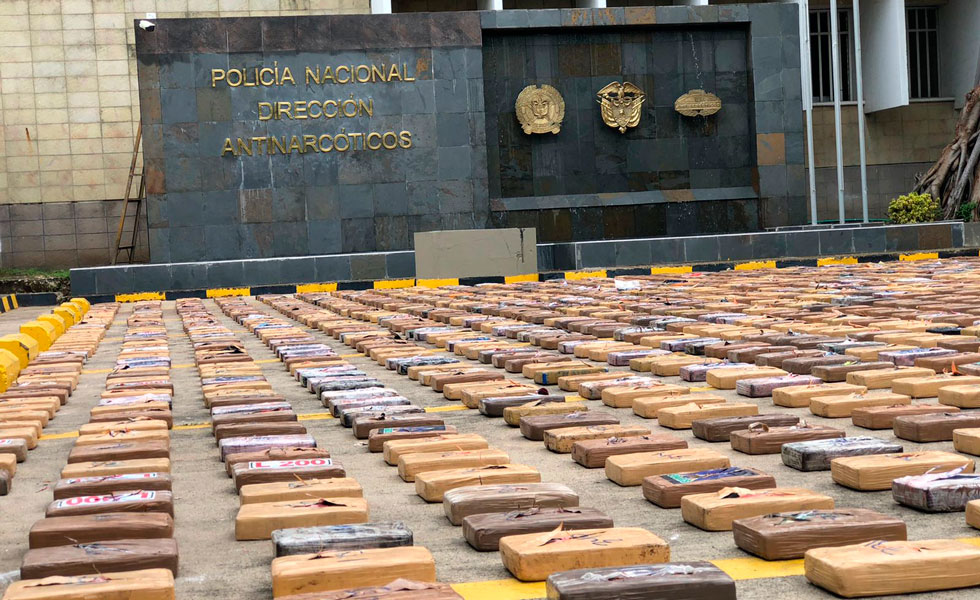 Policía colombiana incautó más de dos toneladas de cocaína en Cartagena